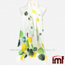 100% Cashmere Colorful Polka Dot Shawl white Woven Stole For Sale